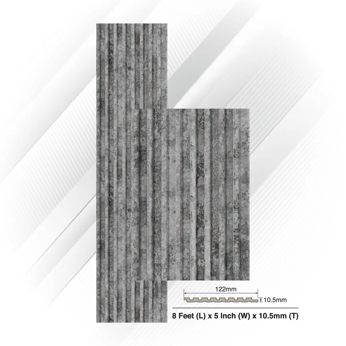 Ventura Decorative Vol 2 Louvers Panel/Planks 8 Feet * 5 Inch - VERTIGO 9101