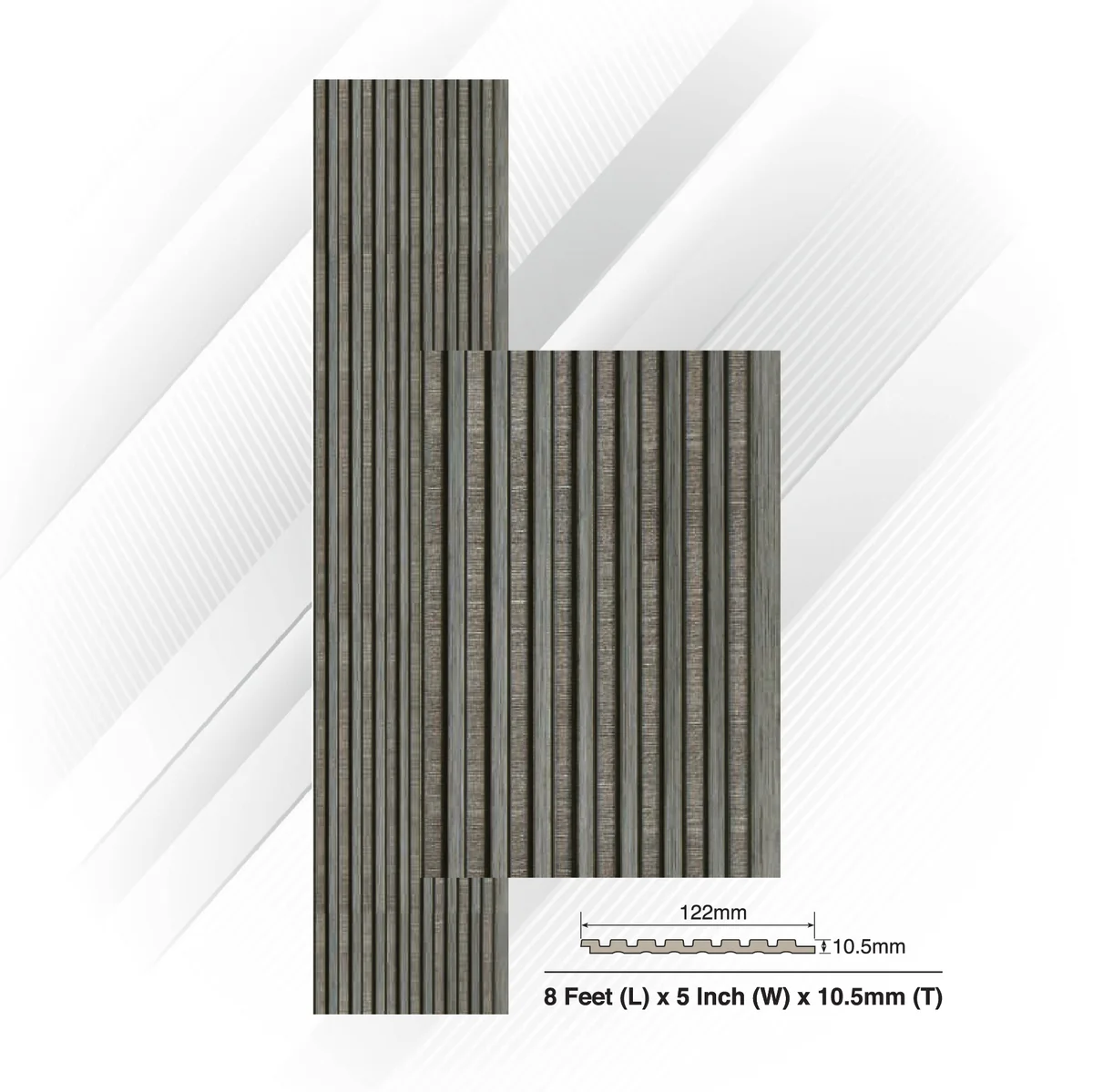 Ventura Decorative Vol 2 Louvers Panel/Planks 8 Feet * 5 Inch - VERTIGO 9102