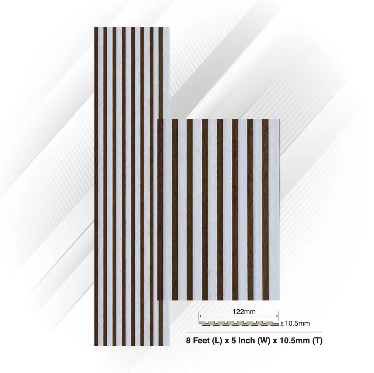 Ventura Decorative Vol 2 Louvers Panel/Planks 8 Feet * 5 Inch - VERTIGO 9103