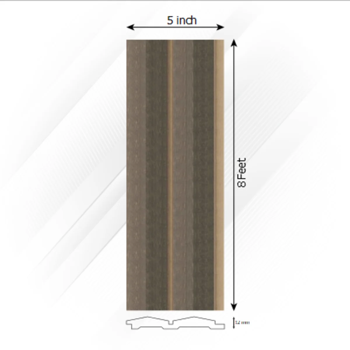 Ventura Decorative Louvers Panel/Planks 8 Feet * 5 Inch - BARN 7302
