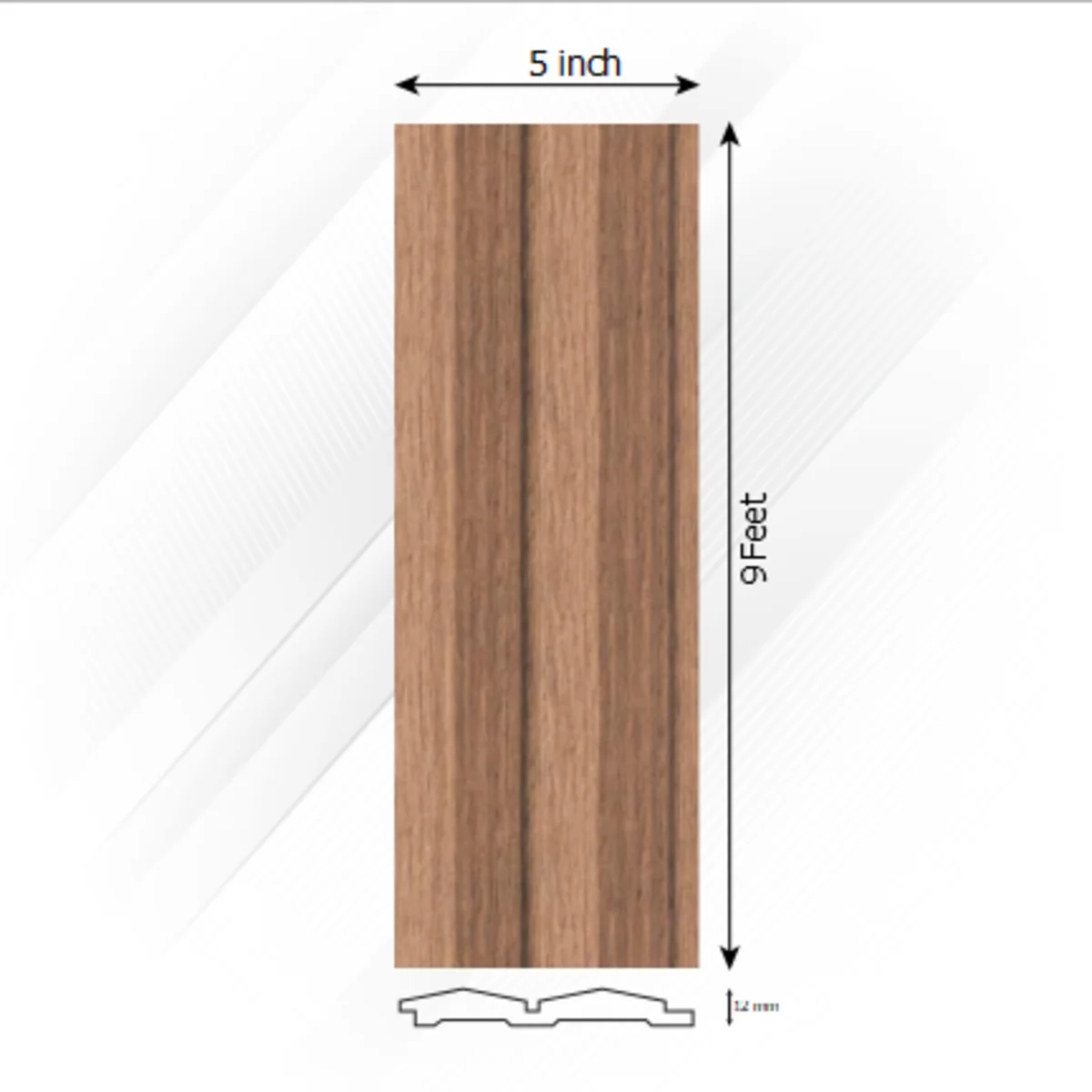 Ventura Decorative Louvers Panel/Planks 8 Feet * 5 Inch - BARN 7303