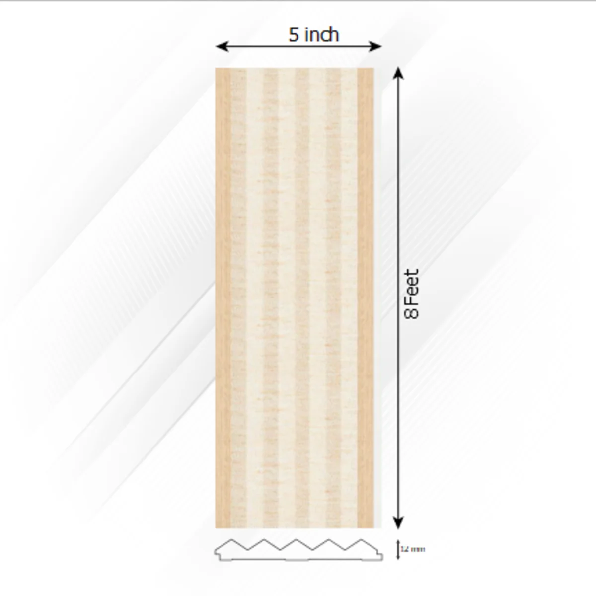 Ventura Decorative Louvers Panel/Planks 8 Feet * 5 Inch - TREND 7401