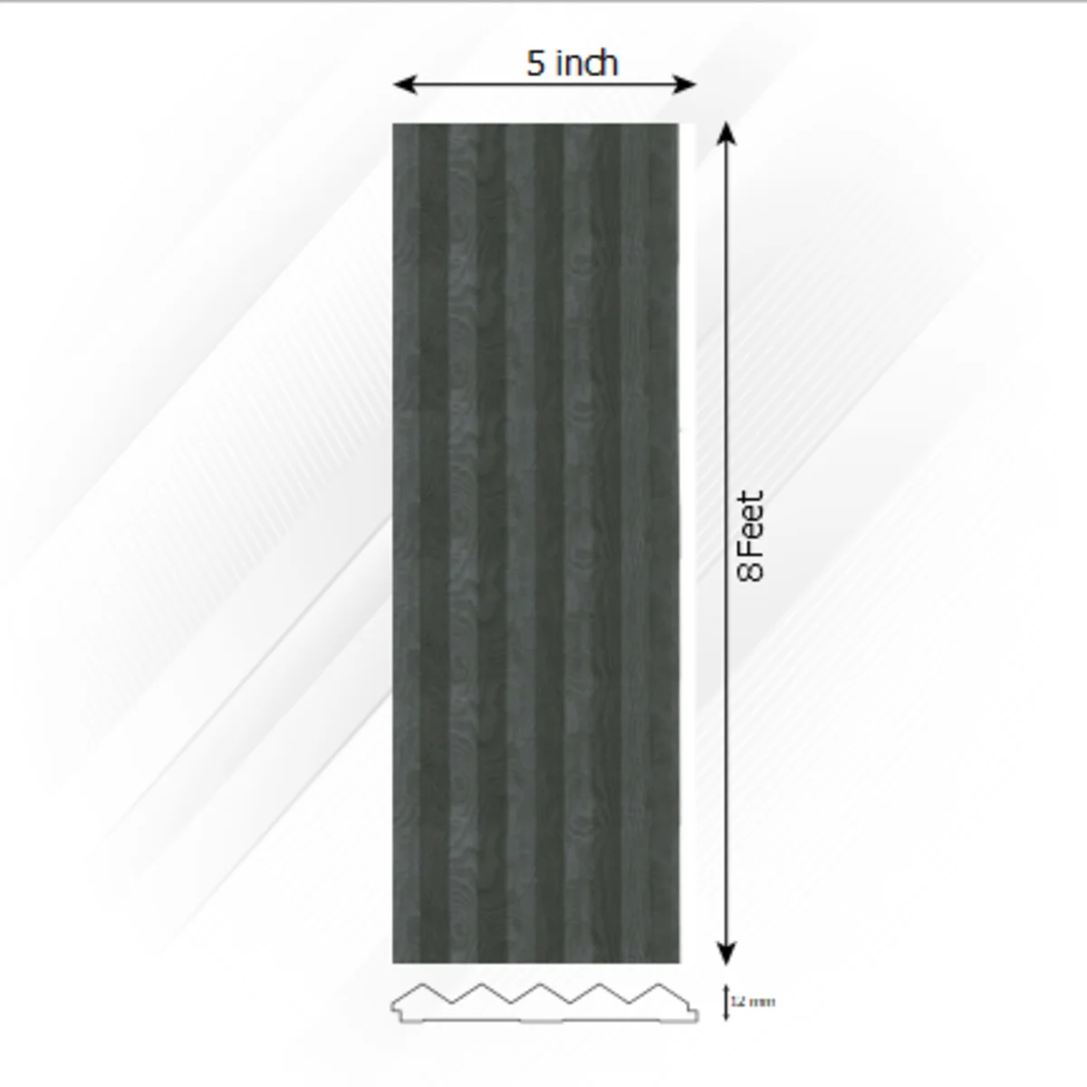 Ventura Decorative Louvers Panel/Planks 8 Feet * 5 Inch - TREND 7404
