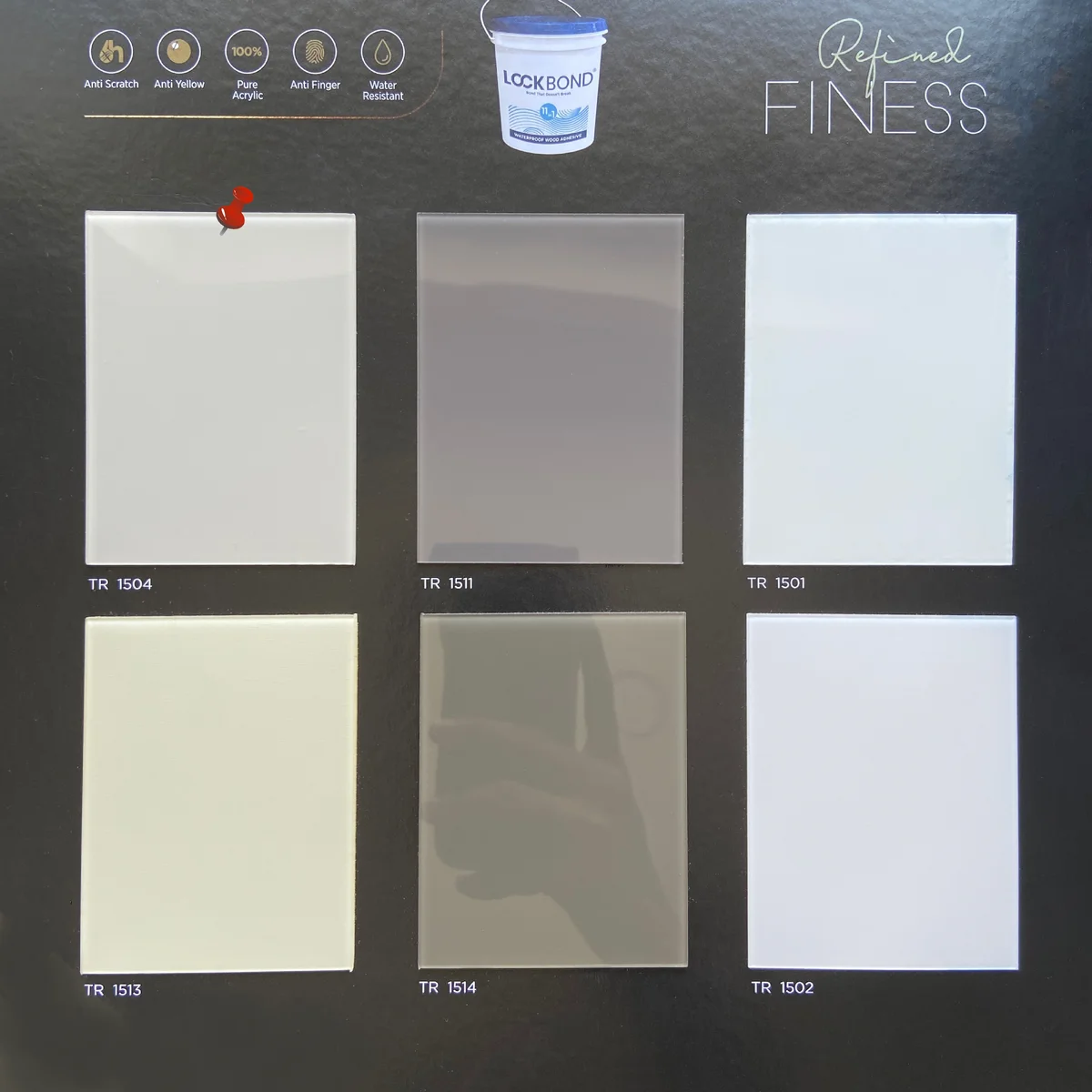 Treelam Ontari 1.5 MM Plain Solid Colors Glossy Acrylic Laminates (Mica/Sunmica) - TR 1504