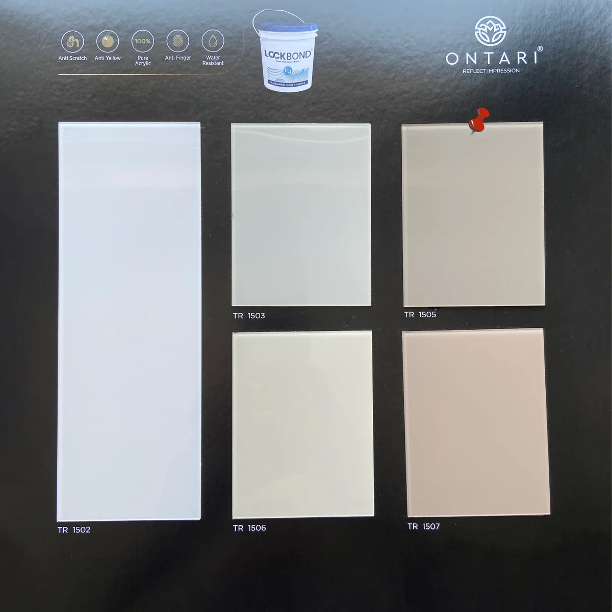 Treelam Ontari 1.5 MM Plain Solid Colors Glossy Acrylic Laminates (Mica/Sunmica) - TR 1505