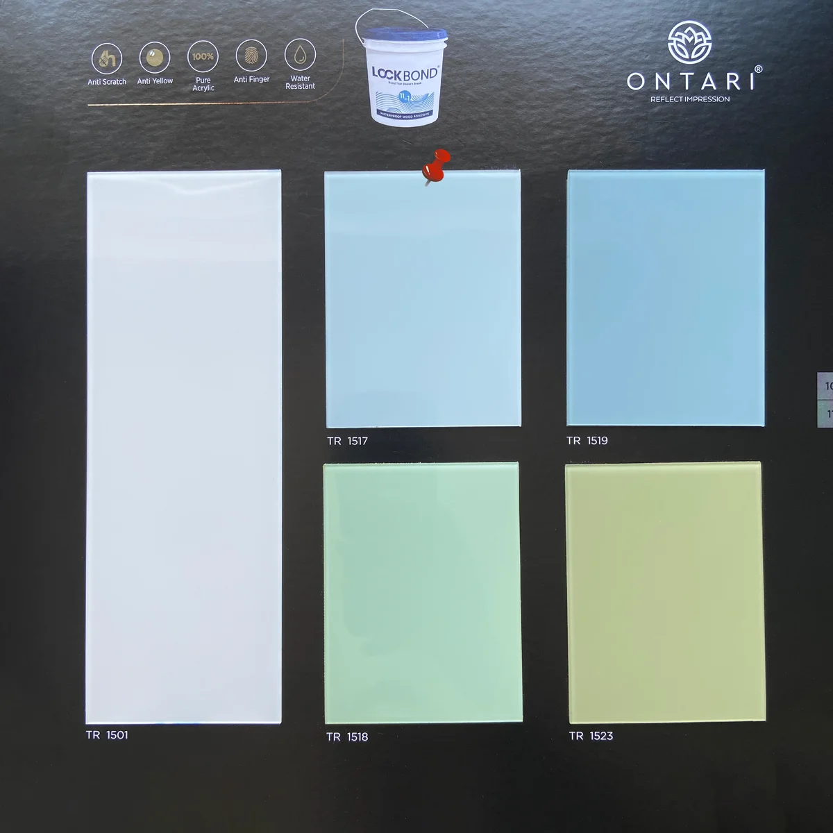 Treelam Ontari 1.5 MM Plain Solid Colors Glossy Acrylic Laminates (Mica/Sunmica) - TR 1517