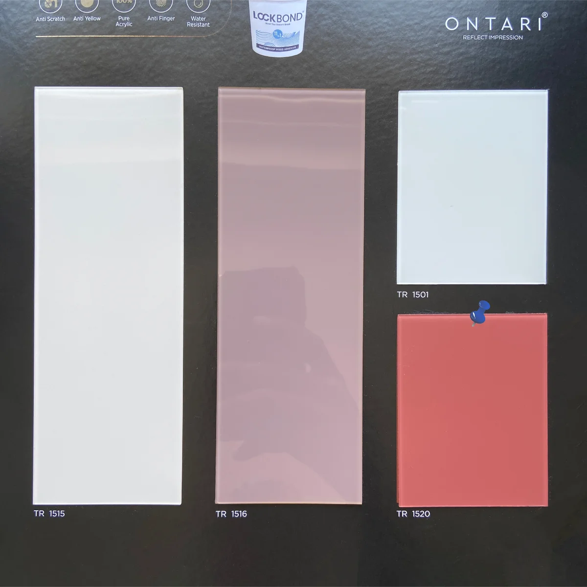 Treelam Ontari 1.5 MM Plain Solid Colors Glossy Acrylic Laminates (Mica/Sunmica) - TR 1520