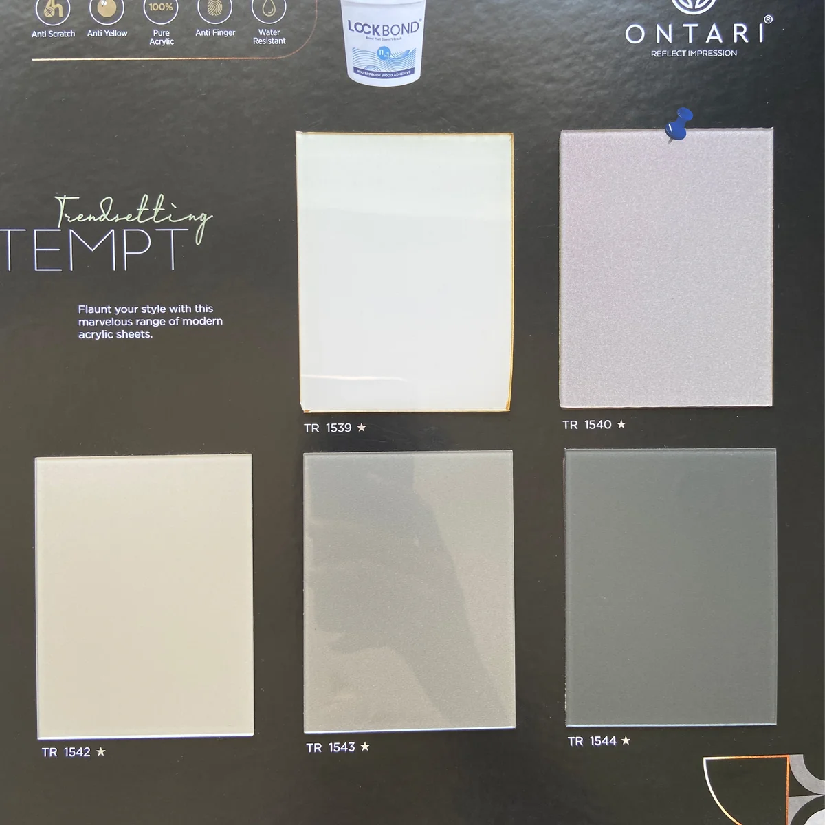 Treelam Ontari 1.5 MM Metallic Glossy Acrylic Laminates (Mica/Sunmica) - TR 1540