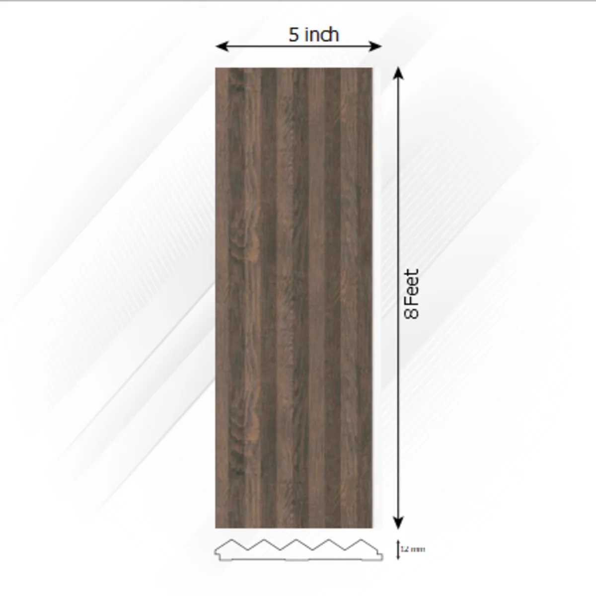 Ventura Decorative Louvers Panel/Planks 8 Feet * 5 Inch - TREND 7405