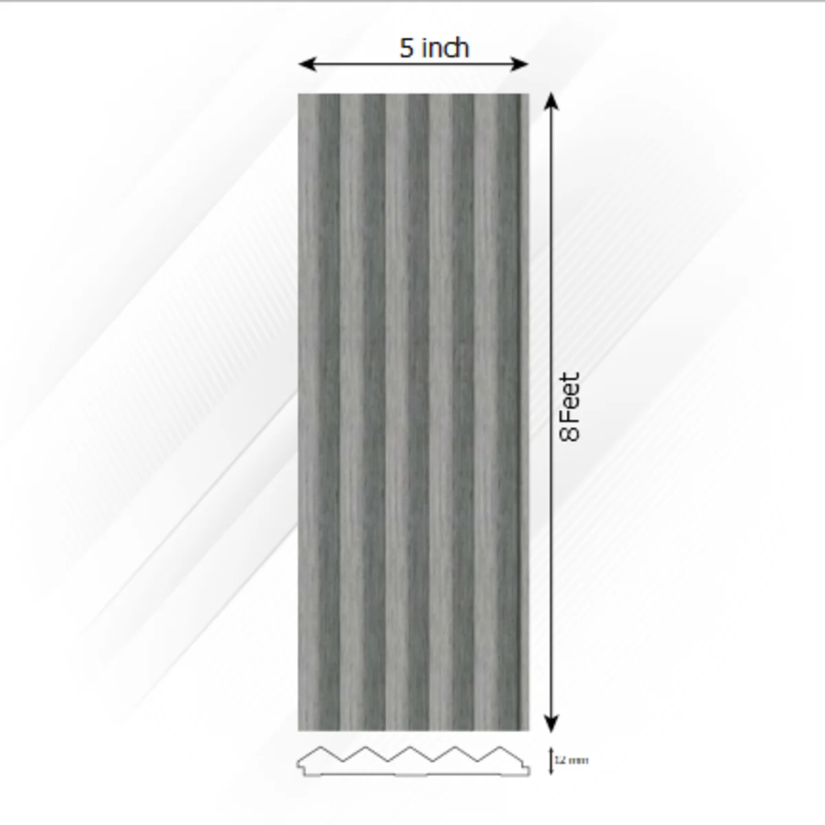 Ventura Decorative Louvers Panel/Planks 8 Feet * 5 Inch - TREND 7406