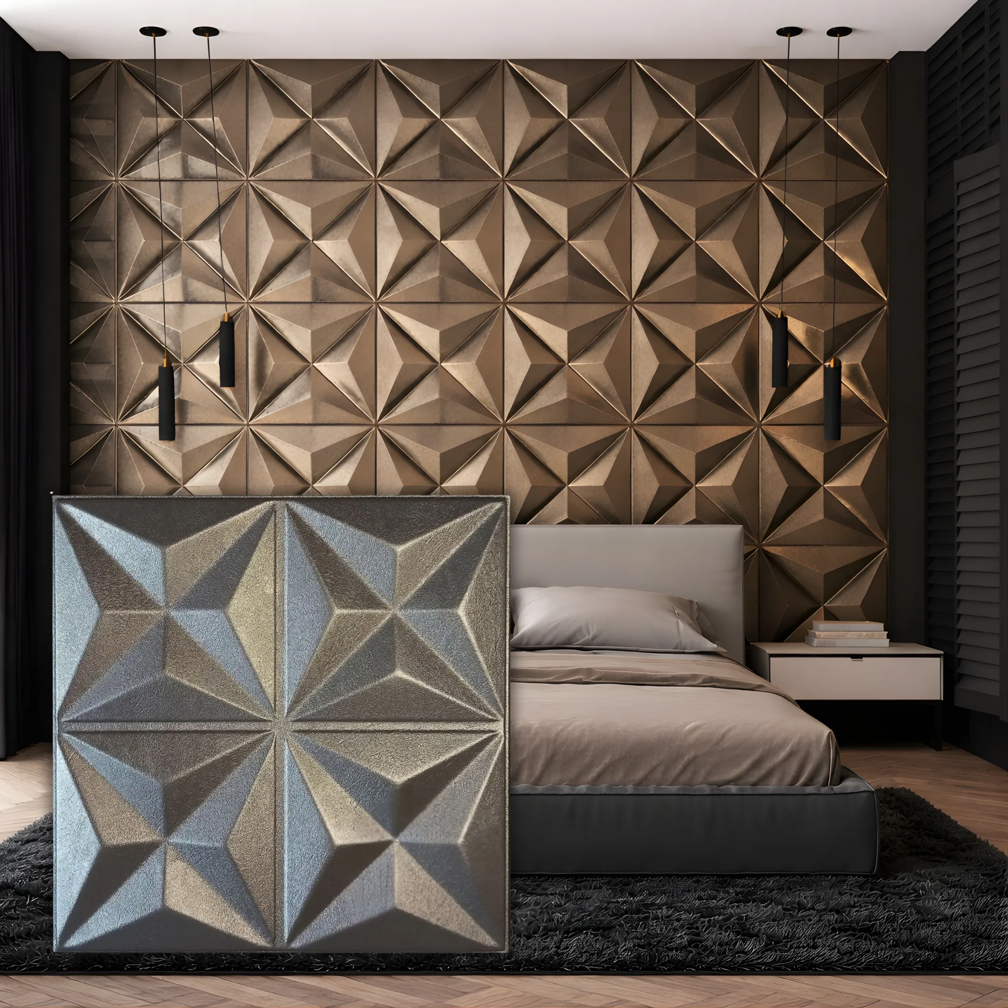 3D Leather Cushioned Panel